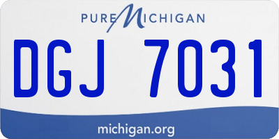 MI license plate DGJ7031
