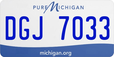 MI license plate DGJ7033