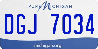 MI license plate DGJ7034