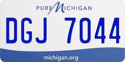 MI license plate DGJ7044