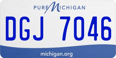 MI license plate DGJ7046