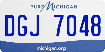 MI license plate DGJ7048