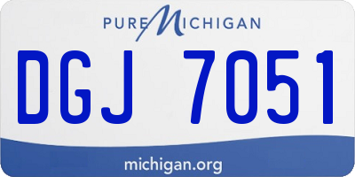 MI license plate DGJ7051