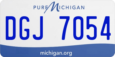MI license plate DGJ7054