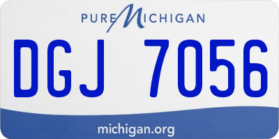 MI license plate DGJ7056