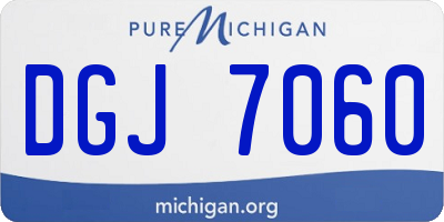 MI license plate DGJ7060