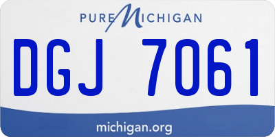 MI license plate DGJ7061