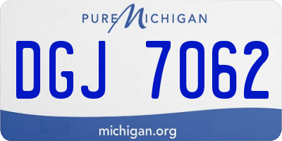 MI license plate DGJ7062