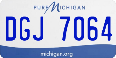 MI license plate DGJ7064