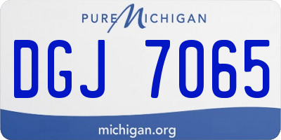 MI license plate DGJ7065