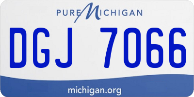 MI license plate DGJ7066