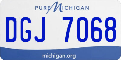MI license plate DGJ7068