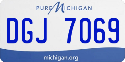 MI license plate DGJ7069