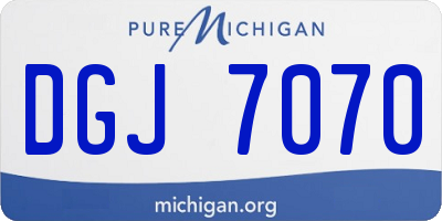 MI license plate DGJ7070