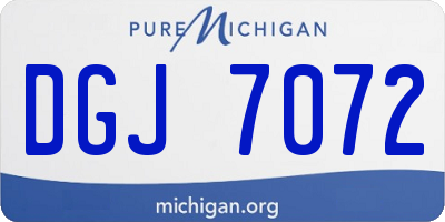 MI license plate DGJ7072