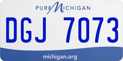 MI license plate DGJ7073