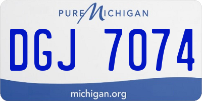 MI license plate DGJ7074