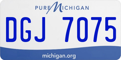 MI license plate DGJ7075