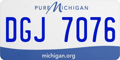 MI license plate DGJ7076