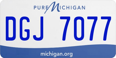 MI license plate DGJ7077
