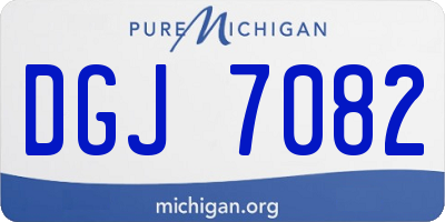 MI license plate DGJ7082