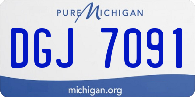 MI license plate DGJ7091