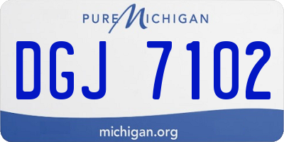 MI license plate DGJ7102
