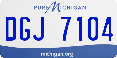 MI license plate DGJ7104