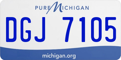 MI license plate DGJ7105