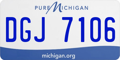 MI license plate DGJ7106
