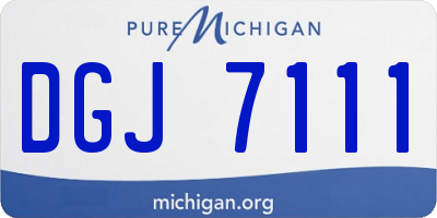MI license plate DGJ7111