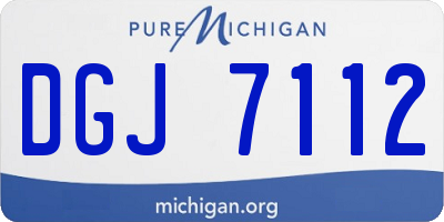 MI license plate DGJ7112