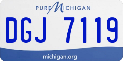 MI license plate DGJ7119