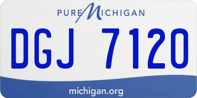 MI license plate DGJ7120