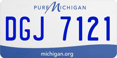 MI license plate DGJ7121