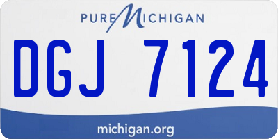 MI license plate DGJ7124