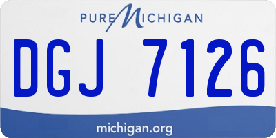 MI license plate DGJ7126