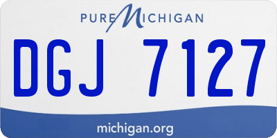 MI license plate DGJ7127