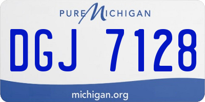 MI license plate DGJ7128