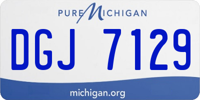 MI license plate DGJ7129