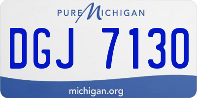 MI license plate DGJ7130