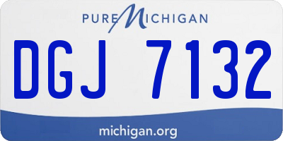 MI license plate DGJ7132