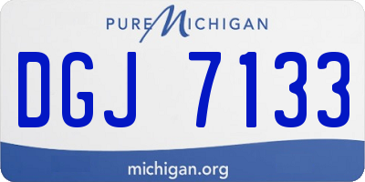 MI license plate DGJ7133