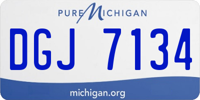 MI license plate DGJ7134