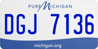MI license plate DGJ7136