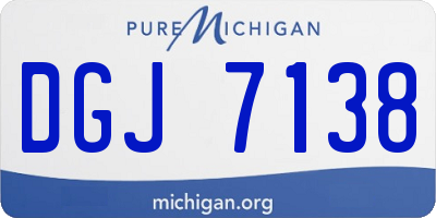 MI license plate DGJ7138