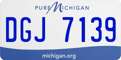 MI license plate DGJ7139