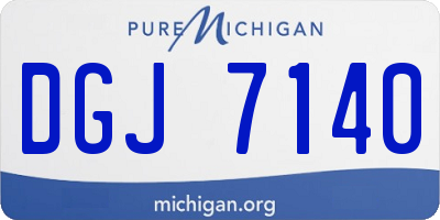MI license plate DGJ7140