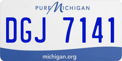MI license plate DGJ7141