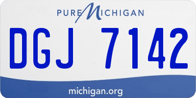 MI license plate DGJ7142